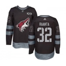 Men's Coyotes #32 Antti Raanta Black 1917-2017 100th Anniversary Stitched Hockey Jersey