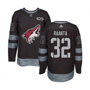 Men's Coyotes #32 Antti Raanta Black 1917-2017 100th Anniversary Stitched Hockey Jersey