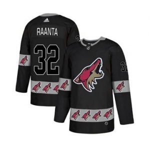 Men's Coyotes #32 Antti Raanta Black Team Logo Fashion Stitched Hockey Jersey