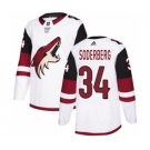 Men's Coyotes #34 Carl Soderberg White Road Authentic Stitched Hockey Jersey