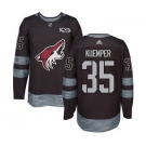 Men's Coyotes #35 Darcy Kuemper Black 1917-2017 100th Anniversary Stitched Hockey Jersey