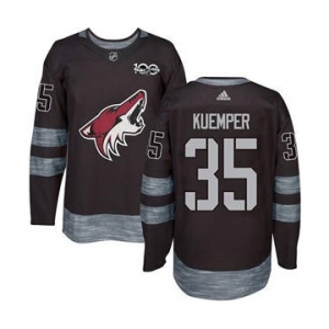 Men's Coyotes #35 Darcy Kuemper Black 1917-2017 100th Anniversary Stitched Hockey Jersey