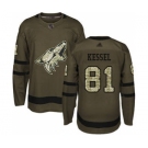 Men's Coyotes #81 Phil Kessel Green Salute to Service Stitched Hockey Jersey