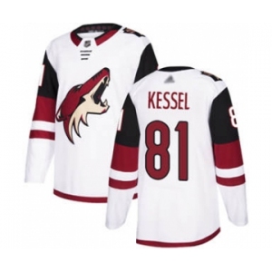 Men's Coyotes #81 Phil Kessel White Road Stitched Hockey Jersey