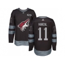 Men's Phoenix Coyotes #11 Martin Hanzal Black 1917-2017 100th Anniversary Stitched NHL Jersey