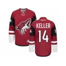 Men's Reebok Arizona Coyotes #14 Clayton Keller Authentic Burgundy Red Home NHL Jersey