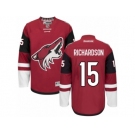 Men's Reebok Arizona Coyotes #15 Brad Richardson Authentic Burgundy Red Home NHL Jersey