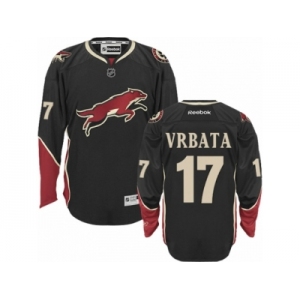 Men's Reebok Arizona Coyotes #17 Radim Vrbata Authentic Black Third NHL Jersey