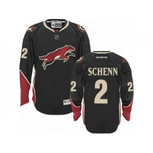 Men's Reebok Arizona Coyotes #2 Luke Schenn Authentic Black Third NHL Jersey