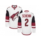 Men's Reebok Arizona Coyotes #2 Luke Schenn Authentic White Away NHL Jersey