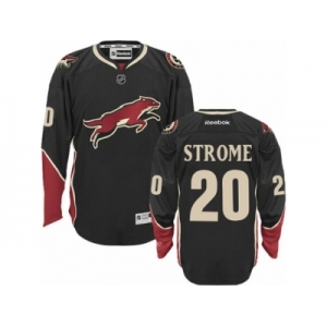 Men's Reebok Arizona Coyotes #20 Dylan Strome Authentic Black Third NHL Jersey