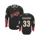 Men's Reebok Arizona Coyotes #33 Alex Goligoski Authentic Black Third NHL Jersey