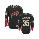 Men's Reebok Arizona Coyotes #35 Louis Domingue Authentic Black Third NHL Jersey