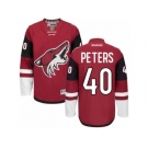 Men's Reebok Arizona Coyotes #40 Justin Peters Authentic Burgundy Red Home NHL Jersey