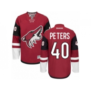 Men's Reebok Arizona Coyotes #40 Justin Peters Authentic Burgundy Red Home NHL Jersey