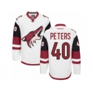 Men's Reebok Arizona Coyotes #40 Justin Peters Authentic White Away NHL Jersey