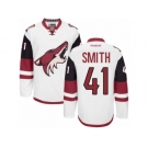 Men's Reebok Arizona Coyotes #41 Mike Smith Authentic White Away NHL Jersey