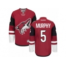 Men's Reebok Arizona Coyotes #5 Connor Murphy Authentic Burgundy Red Home NHL Jersey