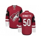 Men's Reebok Arizona Coyotes #50 Antoine Vermette Authentic Burgundy Red Home NHL Jersey