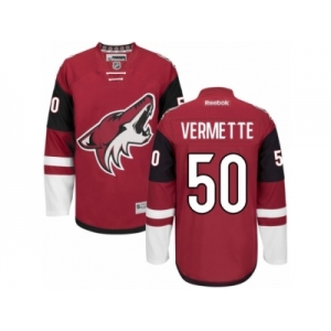 Men's Reebok Arizona Coyotes #50 Antoine Vermette Authentic Burgundy Red Home NHL Jersey