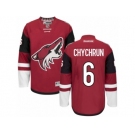 Men's Reebok Arizona Coyotes #6 Jakob Chychrun Authentic Burgundy Red Home NHL Jersey