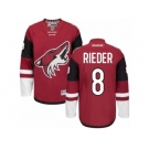 Men's Reebok Arizona Coyotes #8 Tobias Rieder Authentic Burgundy Red Home NHL Jersey