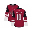 Women Adidas Phoenix Coyotes #10 Anthony Duclair Maroon Home Authentic Stitched NHL Jersey