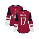 Women Adidas Phoenix Coyotes #17 Radim Vrbata Maroon Home Authentic Stitched NHL Jersey