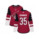 Women Adidas Phoenix Coyotes #35 Louis Domingue Maroon Home Authentic Stitched NHL Jersey