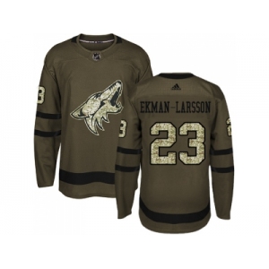 Youth Adidas Phoenix Coyotes #23 Oliver Ekman-Larsson Green Salute to Service Stitched NHL Jersey