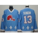 NHL Quebec Nordiques #13 Mats Sundin Light Blue CCM Throwback Stitched jerseys