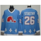 NHL Quebec Nordiques #26 Peter Stastny Light Blue CCM Throwback Stitched jerseys