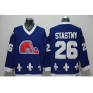 NHL quebec nordiques #26 Peter Stastny blue Throwback jerseys