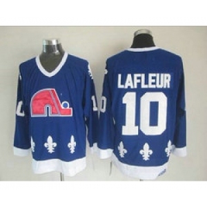 nhl jerseys quebec nordiques #10 lafleur dk.blue