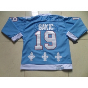 nhl jerseys quebec nordiques #19 sakic lt.blue[ccm]