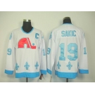 nhl jerseys quebec nordiques #19 sakic white(ccm)