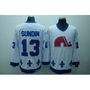 nhl quebec nordiques #13 sundin white(ccm)