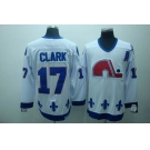 nhl quebec nordiques #17 clark white(ccm)