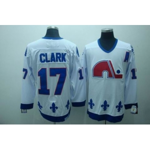 nhl quebec nordiques #17 clark white(ccm)