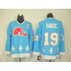 nhl quebec nordiques #19 sakic blue(ccm)