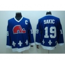 nhl quebec nordiques #19 sakic ccm blue