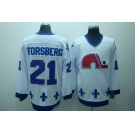 nhl quebec nordiques #21 forsberg white(ccm)