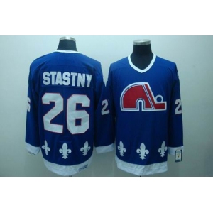 nhl quebec nordiques #26 stastny blue(ccm)