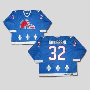 nhl quebec nordiques #32 brousseau blue(ccm)