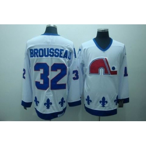 nhl quebec nordiques #32 brousseau white(ccm)