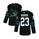 Adidas San Jose Sharks #23 Barclay Goodrow Authentic Black Alternate NHL Jersey