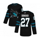 Adidas San Jose Sharks #27 Joonas Donskoi Premier Black Alternate NHL Jersey