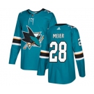 Adidas San Jose Sharks #28 Timo Meier Authentic Teal Green Home NHL Jersey