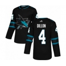 Adidas San Jose Sharks #4 Brenden Dillon Authentic Black Alternate NHL Jersey