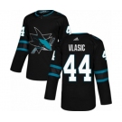 Adidas San Jose Sharks #44 Marc-Edouard Vlasic Authentic Black Alternate NHL Jersey